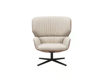 NUEZ LOUNGE BIO BU2742 - Swivel armchair with 4-spoke base high-back by Andreu World - view 2